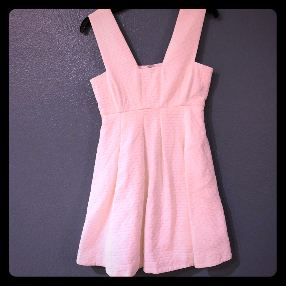 Express Dress white skater mini 0 textured